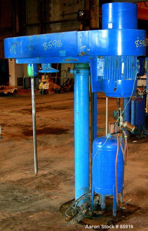 Used Hockmeyer Disperser, Model HV15. 1-3/4" diameter x 50" long 304 stainless steel shaft, no blade. Will center in an approximately 50" diameter can. 360 degree rotation, 48" rise, air/oil lift, no...