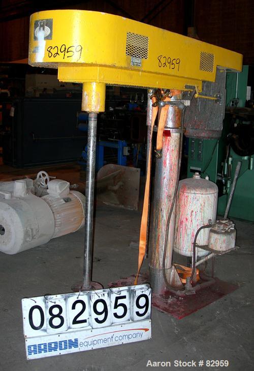 USED: Hockmeyer Dissolver, model HVH20. 2" diameter x 42" long stainless steel shaft, no blade. Will center in an approximate 48" diameter can. 360 degree swing, air/oil lift. Manual variable speed, ...