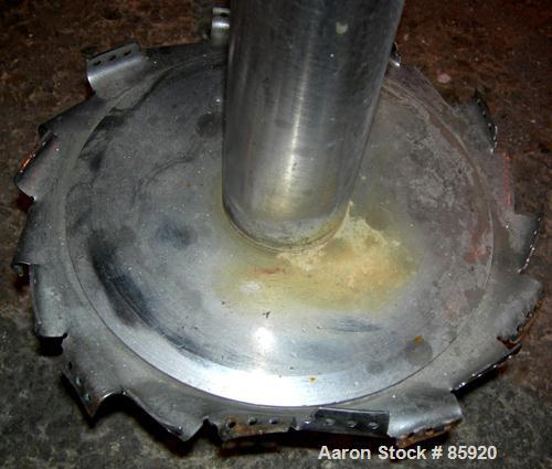 Used Hockmeyer Heavy Duty Disperser, Model HVR-50. 3" diameter x 39" long, 304 stainless steel shaft, 15" diameter style "G" blade. Will center in an approximately 56" diameter can. 360 degree rotati...