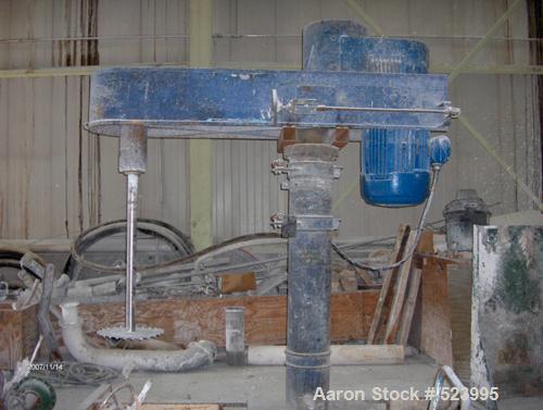 USED: Hockmeyer model HVR-60 disperser. 60 hp, manual variable speed, air/oil, stainless steel shaft. Throat dimension 46". Lift height 71".