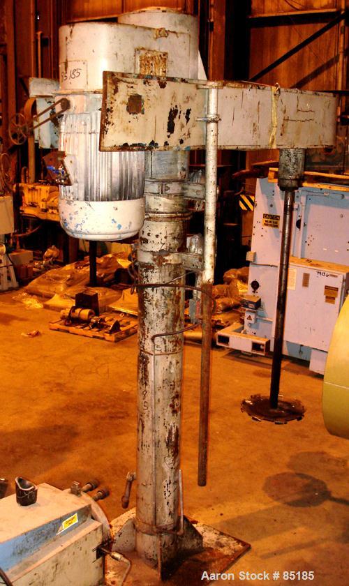 Used Hockmeyer Dissolver, Model HVR60. 36" diameter x 77" long stainless steel shaft with a 23" blade. Will accommodate an 80" diameter can. 360 degree swing. Manual variable speed, speed range 500 t...