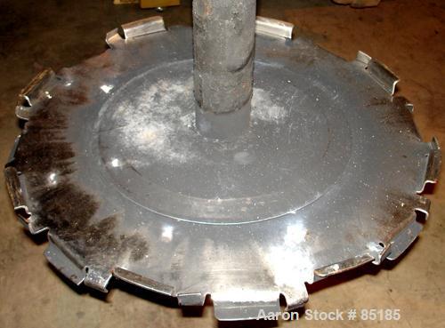 Used Hockmeyer Dissolver, Model HVR60. 36" diameter x 77" long stainless steel shaft with a 23" blade. Will accommodate an 80" diameter can. 360 degree swing. Manual variable speed, speed range 500 t...