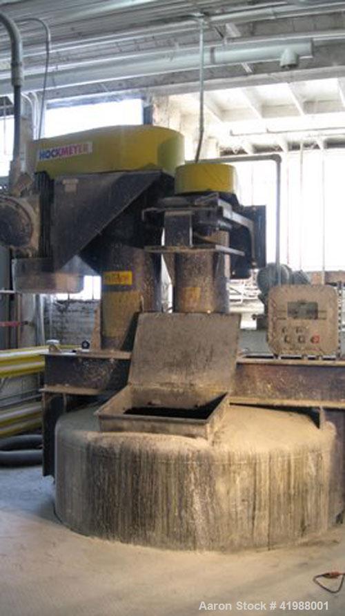 Used Hockmeyer Dual Shaft Disperser. 200 hp XP, 2400 gallon stainless steel non-jacketed mixing tank. Manufactured 2003.