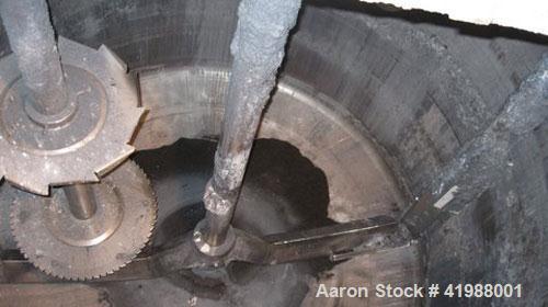 Used Hockmeyer Dual Shaft Disperser. 200 hp XP, 2400 gallon stainless steel non-jacketed mixing tank. Manufactured 2003.