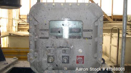 Used Hockmeyer Dual Shaft Disperser. 200 hp XP, 2400 gallon stainless steel non-jacketed mixing tank. Manufactured 2003.