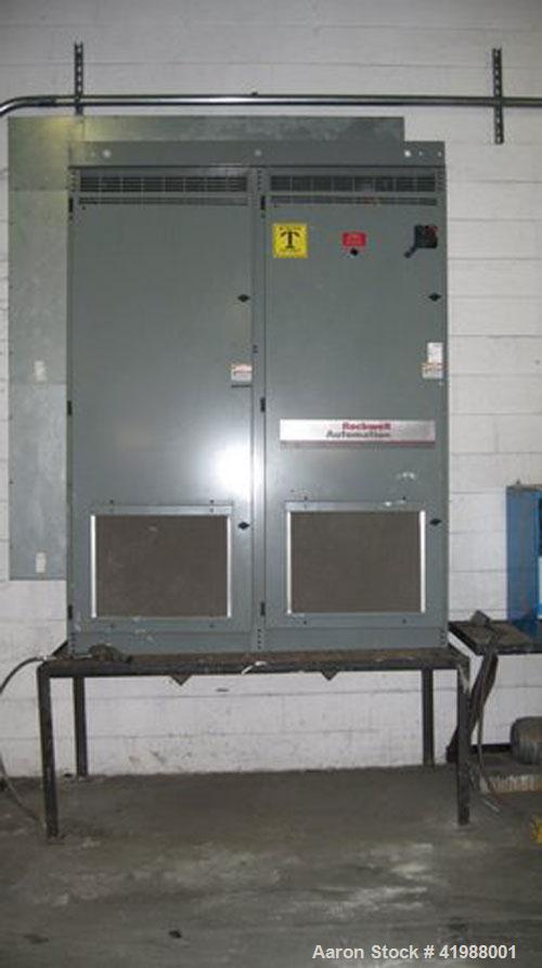 Used Hockmeyer Dual Shaft Disperser. 200 hp XP, 2400 gallon stainless steel non-jacketed mixing tank. Manufactured 2003.