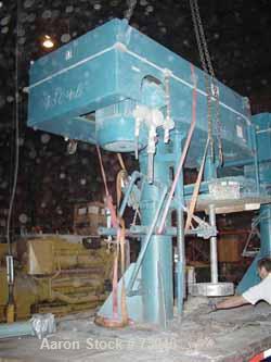 USED: Hockmeyer single shaft disperser, model HHL-II-550. 3" diameter shaft with an 18" diameter sawtooth blade. Driven by a 75 hp, 3/60/460 volt, 1260 rpm XP motor, Class 1 Group D, Class 2 Group D....