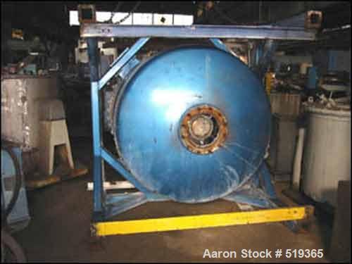 USED: Jaygo 750 gallon co-axial tank mounted mixer, model 750TS/Co-Axial. Carbon steel construction, 60" diameter x 72" straight side, removable dish top, dish bottom, rated 100 psi and full vacuum i...
