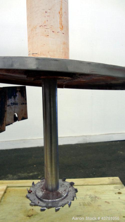 Used Jaygo Variable High Speed High Shear Disperser, Model HS-7510. (1) 2" Diameter stainless steel shaft with an 8" diameter sawtooth blade. Air/oil lift, 360 degree rotation, approximately 500-2500...