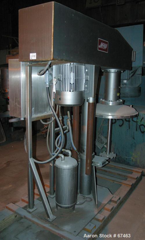 USED:J aygo disperser, model Special HS1530. 15 hp 230/460 volt 1760 rpm vari-speed motor, 1000-2000 rpm, 2" diameter x 32" long shaft witha 10" sawtooth blade, air/oil lift. Unit includes a 30" diam...