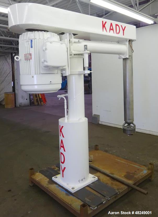 Used Kady Top Entry Dispersion Mill, Model 25T, 316 Stainless Steel.