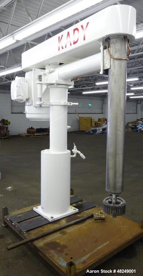 Used Kady Top Entry Dispersion Mill, Model 25T, 316 Stainless Steel.