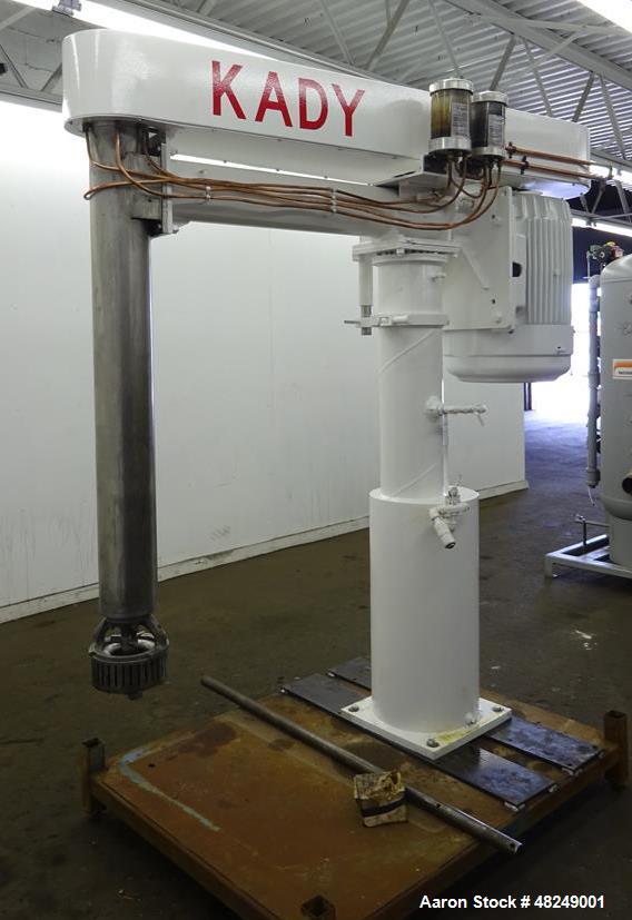 Used Kady Top Entry Dispersion Mill, Model 25T, 316 Stainless Steel.