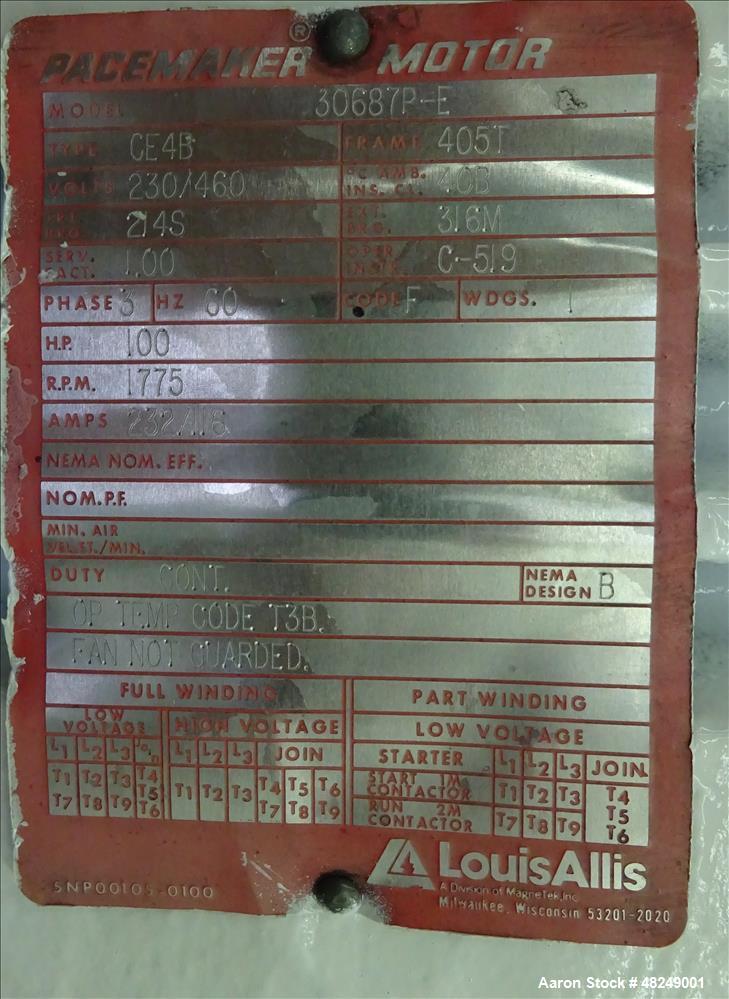Used Kady Top Entry Dispersion Mill, Model 25T, 316 Stainless Steel.