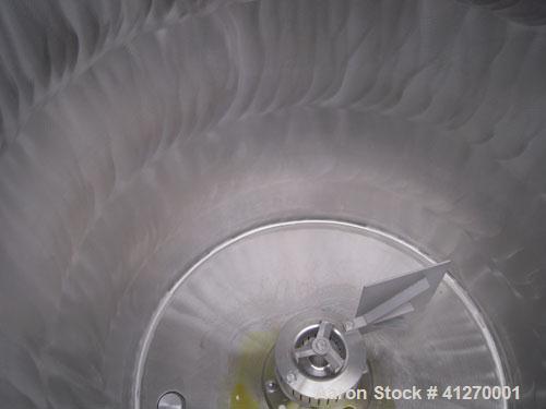Used Kady Mill, Model 4A-C, 304 Stainless Steel. 250 gallon operating volume. 42" diameter x 50" deep stainless steel jacketed tank, rated up to 20 psi. Top 1/2 hinged cover with set in safety grate....