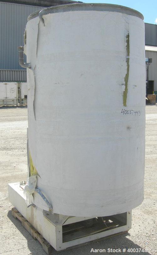 Used Kady Mill, Model 5C, 304 Stainless Steel. Approximately 300 gallon capacity. 42" diameter x 68" deep tank. 8" diameter bottom blade, driven by a 125 hp motor. Top entering agitator with sweep bl...