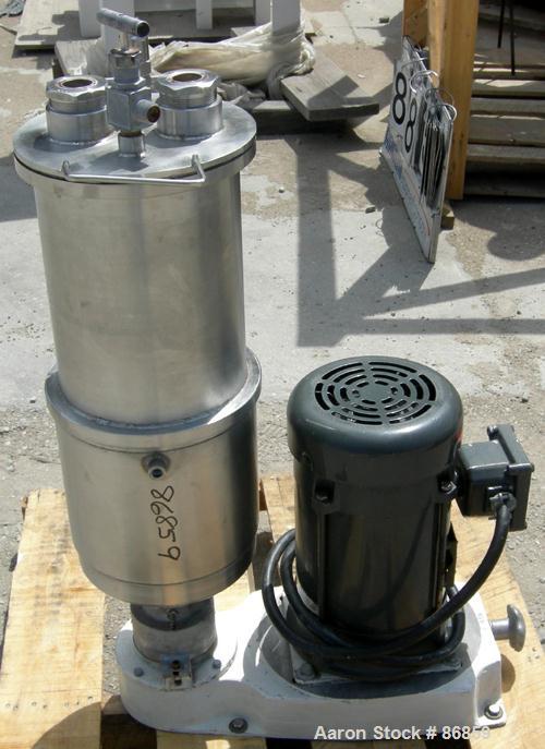 USED: Kady International Kady mill, model LB, 316 stainless steel.   1 gallon working capacity. 9" diameter x 9" deep jacketed bowl with a non-jacketed bowl extension and cover. Approximate 2-1/2" di...
