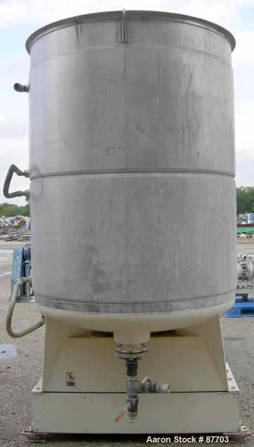 USED: Kinectic Dispersion Corp Kady Mill, model 800B, 304 stainless steel. 800 gallon working batch capacity, 650 gallons per minute continuous capacity. 60" diameter x 74" deep stainless steel jacke...