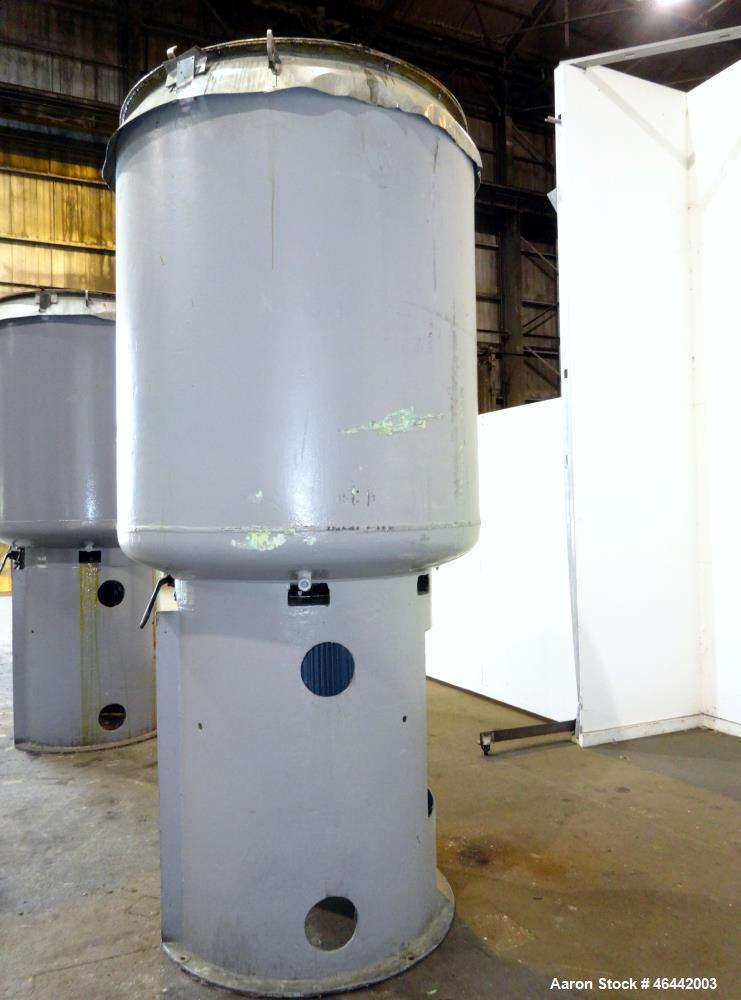 Used J.H. Day Daymax Disperser, 550 Gallon Working Capacity (660 Total), 304 Stainless Steel. Carbon steel vertical jacketed tank approximate 52" diameter x 65" straight side. Flat bolt on top 3/4 hi...