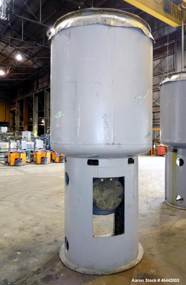 Used J.H. Day Daymax Disperser, 550 Gallon Working Capacity (660 Total), 304 Stainless Steel. Carbon steel vertical jacketed tank approximate 52" diameter x 65" straight side. Flat bolt on top 3/4 hi...