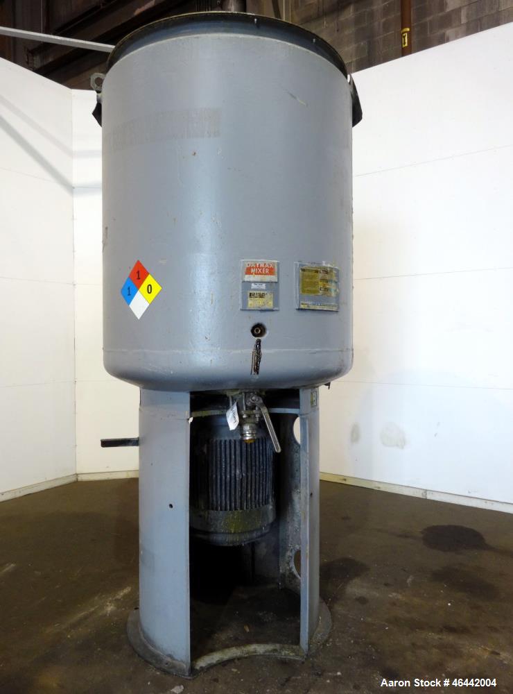 Used J.H. Day Daymax Disperser, 550 Gallon Working Capacity (660 Total), 304 Stainless Steel. Carbon steel vertical jacketed tank approximate 52" diameter x 65" straight side. Flat bolt on top carbon...