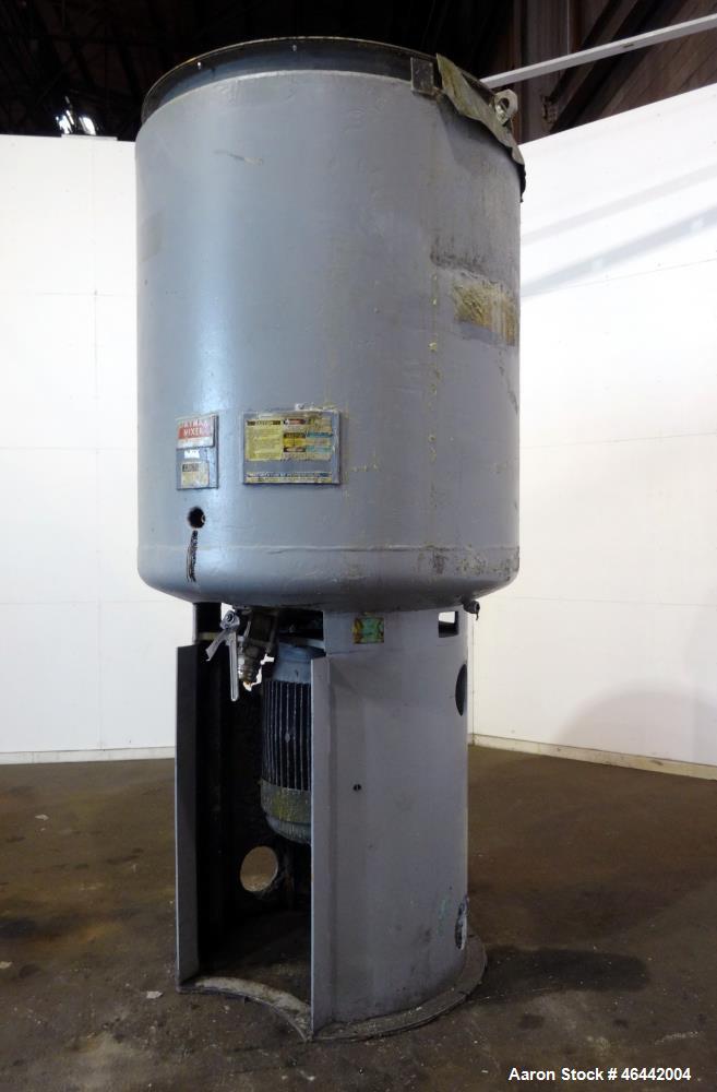 Used J.H. Day Daymax Disperser, 550 Gallon Working Capacity (660 Total), 304 Stainless Steel. Carbon steel vertical jacketed tank approximate 52" diameter x 65" straight side. Flat bolt on top carbon...