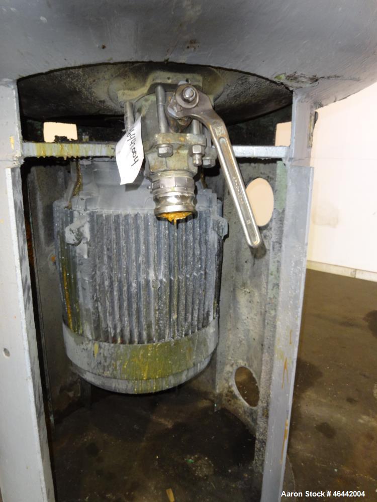 Used J.H. Day Daymax Disperser, 550 Gallon Working Capacity (660 Total), 304 Stainless Steel. Carbon steel vertical jacketed tank approximate 52" diameter x 65" straight side. Flat bolt on top carbon...