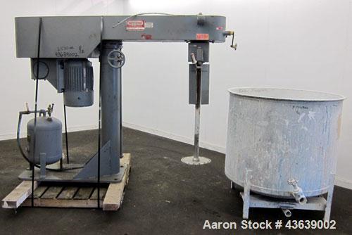 Used Myers Engineering Single Shaft Disperser, Model 800A-30. 2-1/4” diameter x 46” long 304 stainless steel shaft with a 14” diameter 304 stainless steel saw tooth blade. 360 Degree rotation. Will c...