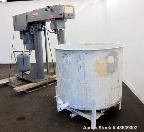Used Myers Engineering Single Shaft Disperser, Model 800A-30. 2-1/4” diameter x 46” long 304 stainless steel shaft with a 14” diameter 304 stainless steel saw tooth blade. 360 Degree rotation. Will c...