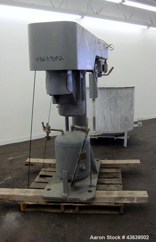 Used Myers Engineering Single Shaft Disperser, Model 800A-30. 2-1/4” diameter x 46” long 304 stainless steel shaft with a 14” diameter 304 stainless steel saw tooth blade. 360 Degree rotation. Will c...