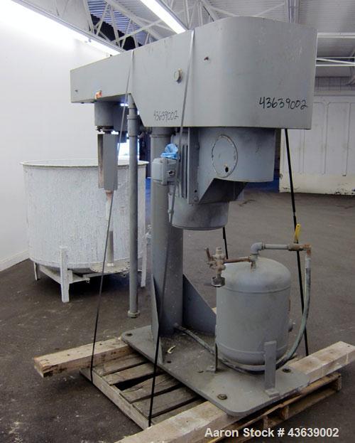 Used Myers Engineering Single Shaft Disperser, Model 800A-30. 2-1/4” diameter x 46” long 304 stainless steel shaft with a 14” diameter 304 stainless steel saw tooth blade. 360 Degree rotation. Will c...