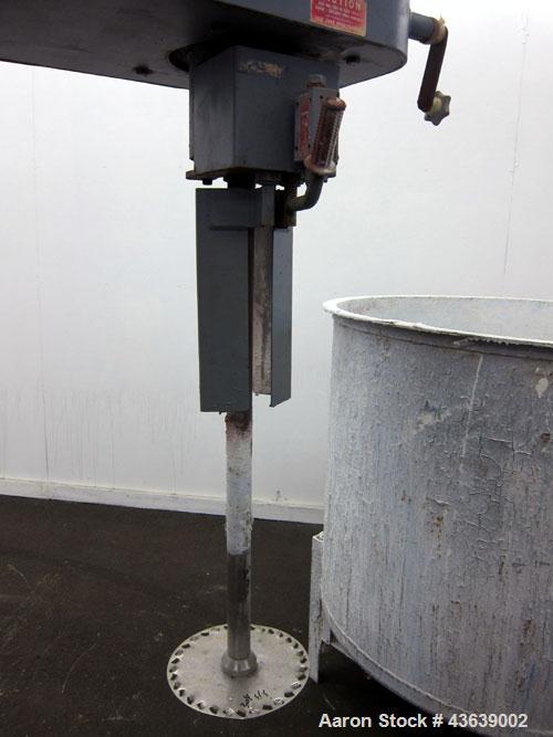 Used Myers Engineering Single Shaft Disperser, Model 800A-30. 2-1/4” diameter x 46” long 304 stainless steel shaft with a 14” diameter 304 stainless steel saw tooth blade. 360 Degree rotation. Will c...