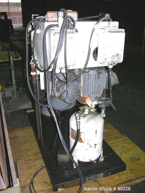 USED: Meyers dual shaft vacuum disperser, model L550A-3-3, stainless steel. (1) Anchor agitator with side wall scrape, driven by a 3 hp, 3/60/230/460 volt XP variable speed motor. (1) High speed disp...