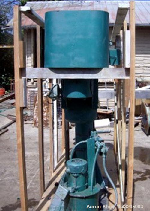 Used Meyers Twin Shaft Disperser. (2) 2’’ Diameter stainless steel shafts, mixing speed 0-3500 rpm, each with a 10’’ diameter blade. Driven by a 30hp, 3/60/230/460 volt, 1750 rpm XP motor. Manual spe...