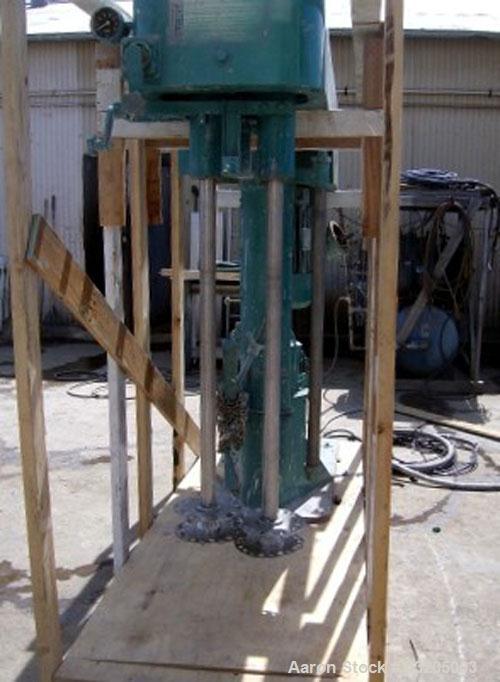 Used Meyers Twin Shaft Disperser. (2) 2’’ Diameter stainless steel shafts, mixing speed 0-3500 rpm, each with a 10’’ diameter blade. Driven by a 30hp, 3/60/230/460 volt, 1750 rpm XP motor. Manual spe...
