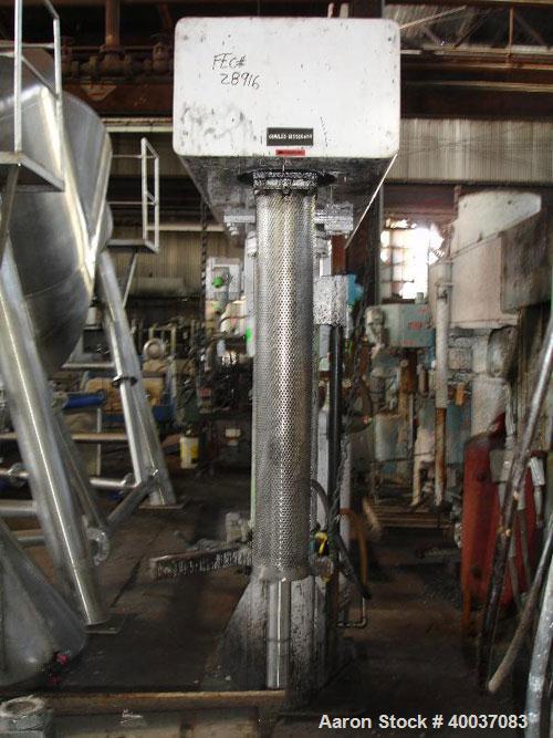 Used- Morehouse Cowles Dissolver, Model V 38-40. 3" diameter x 36" long 316 stainless steel shaft, no blade. Includes dust h...