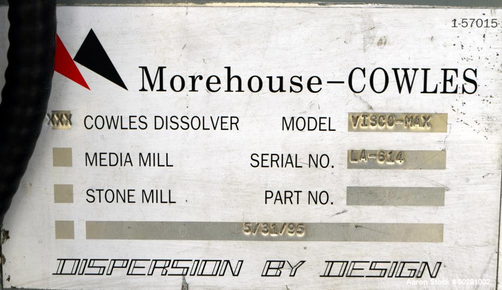 Used Morehouse Cowles Viscomax Dual Shaft Dissolver