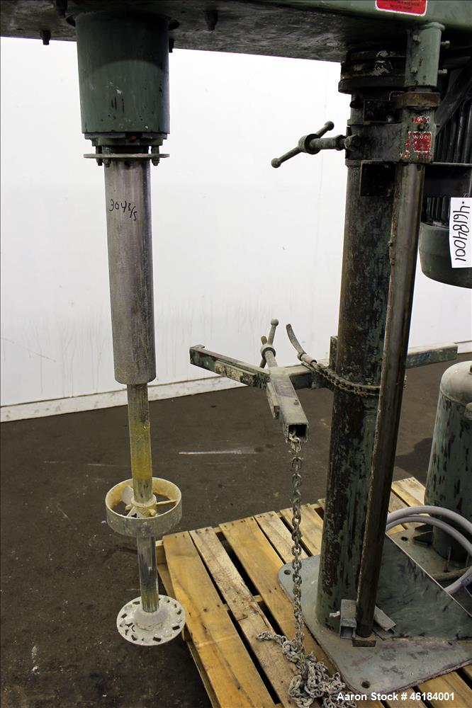 Used Myers Single Shaft High Speed Disperser, Model 775-10. 304 Stainless steel shaft approximately 1-3/4" diameter x 45-1/2" long with 7-1/2" diameter aluminum mixing blade. Will center in an approx...