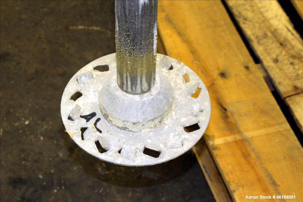 Used Myers Single Shaft High Speed Disperser, Model 775-10. 304 Stainless steel shaft approximately 1-3/4" diameter x 45-1/2" long with 7-1/2" diameter aluminum mixing blade. Will center in an approx...