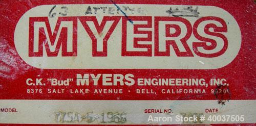 Used- Myers Disperser, Model 775-5. 1 1/ 2" diameter x 25" long 301 stainless steel shaft with a 7" diameter 301 stainless s...