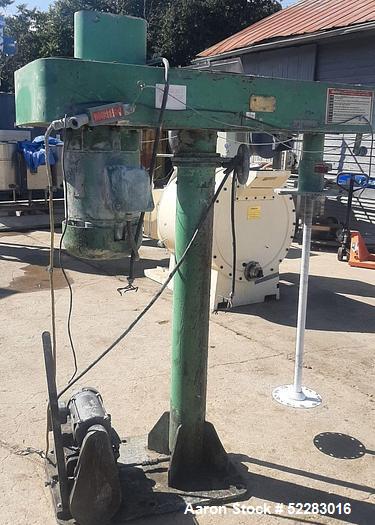 Used Myers 10 HP Dispersion mixer, Model 775A. Includes stainless steel shaft and dispersion blade. Driven by 10 HP, 220/440V, 3-phase, 60 Hz, 1,800 RPM motor through V-belt assembly. Stainless steel...