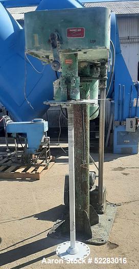 Used Myers 10 HP Dispersion mixer, Model 775A. Includes stainless steel shaft and dispersion blade. Driven by 10 HP, 220/440V, 3-phase, 60 Hz, 1,800 RPM motor through V-belt assembly. Stainless steel...