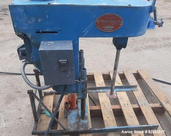 Used- Myers 2 HP Dispersion mixer, Model 775A-2. Includes stainless steel shaft and dispersion blade. Driven by 2 HP, 230/46...