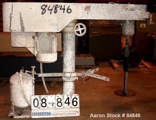 Used Myers Heavy Duty Disperser, Model 800-25. 2" diameter stainless steel shaft with 16" diameter sawtooth blade. Will center in an approximate 56" diameter can. Manual variable speed, speed range a...