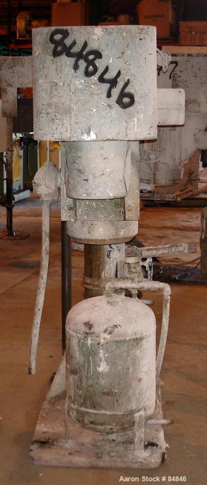 Used Myers Heavy Duty Disperser, Model 800-25. 2" diameter stainless steel shaft with 16" diameter sawtooth blade. Will center in an approximate 56" diameter can. Manual variable speed, speed range a...