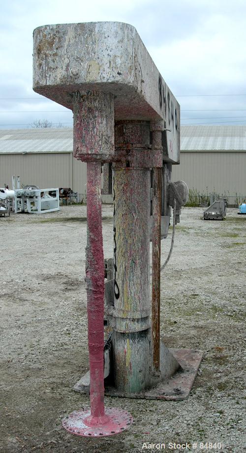 USED: Myers Dissolver, model 800-50. 3" diameter x 58" long stainless steel shaft with 16" diameter sawtooth blade. Will center in an approximate 72" diameter can. 360 degree swing. Manual variable s...