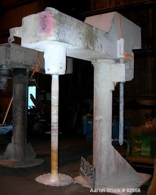 Used Myers Dissolver, Model 800A-75. 3-1/2" Diameter x 48" long stainless steel shaft with 20" diameter sawtooth blade. Will center in an approximately 84" diameter can. 360 Degree swing. Manual vari...