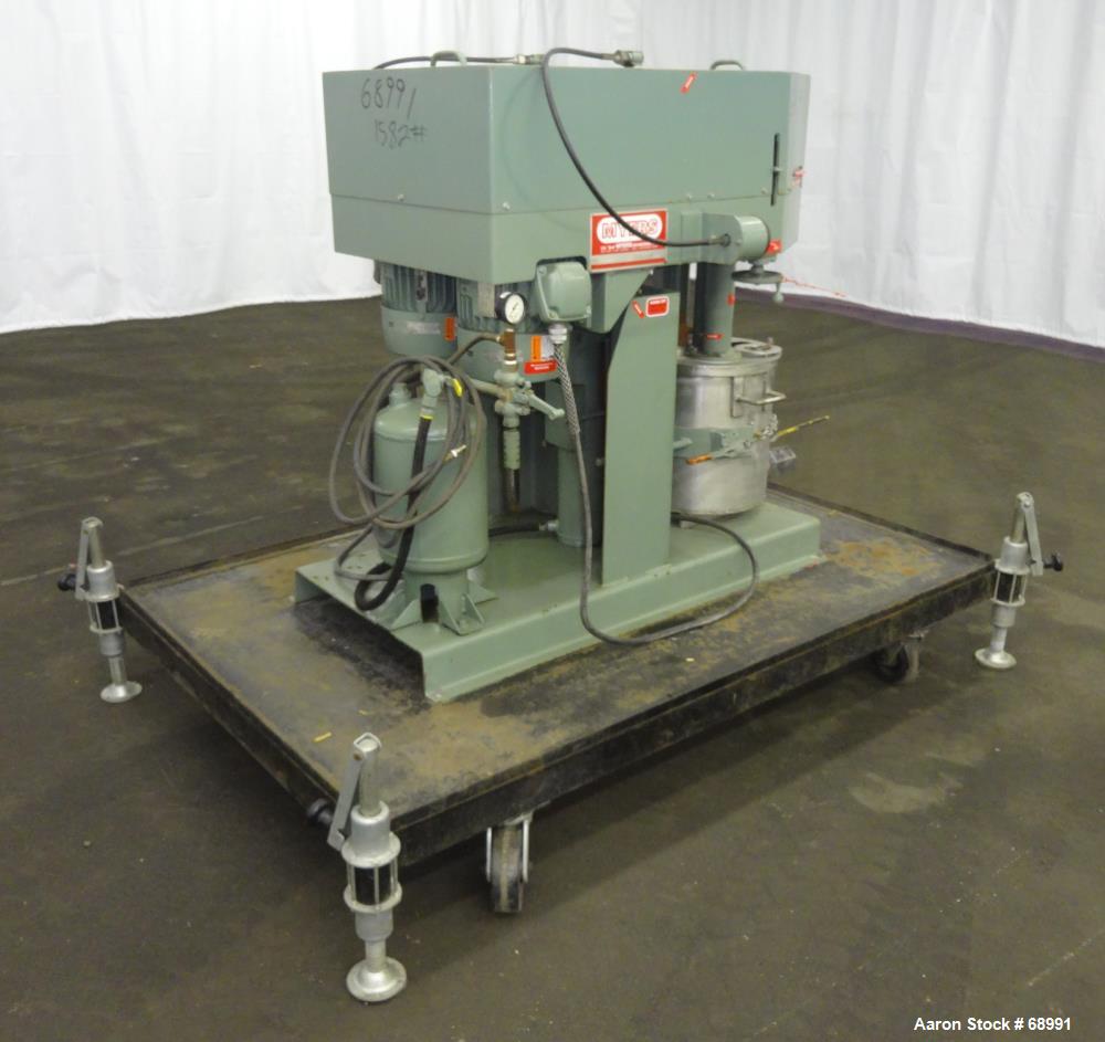 Used: Stainless Steel Myers triple shaft mixer, model L550-500A