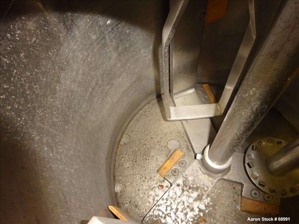 Used: Stainless Steel Myers triple shaft mixer, model L550-500A