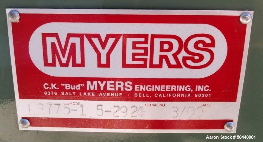 Used Myers Dispersion Mixer, Model LB775-1.